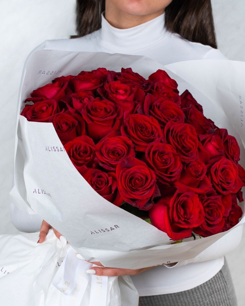 50 Red Roses - Alissar Flowers: QA
