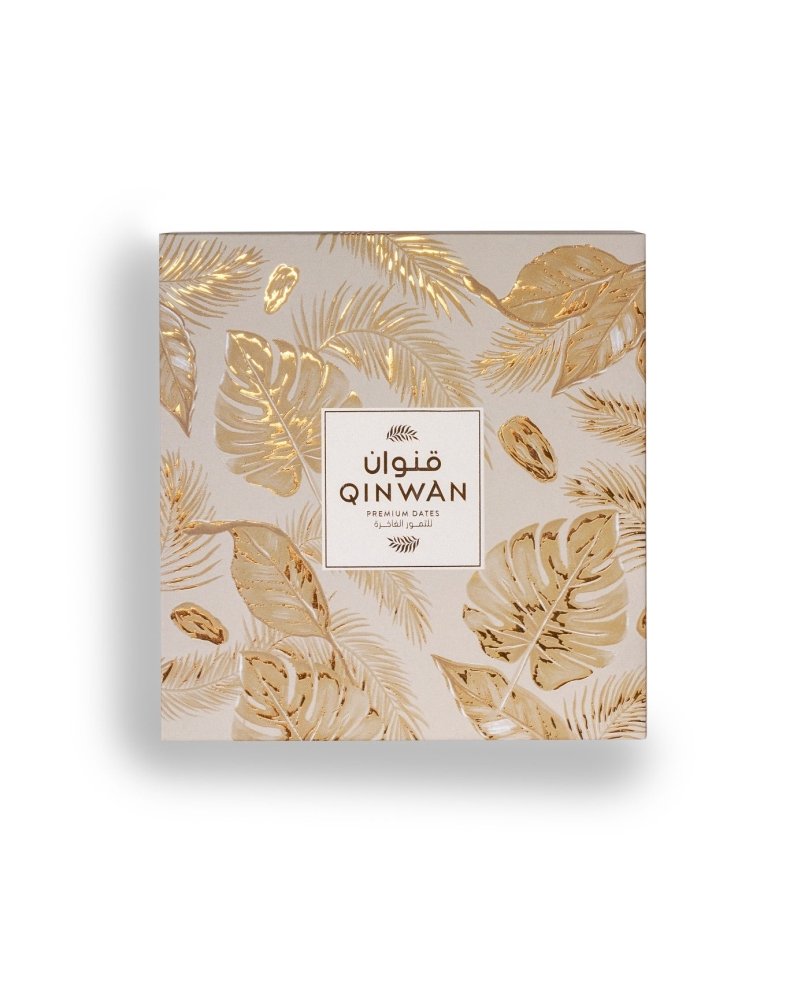 Qinwan Leaf Box Assorted Premium Dates [1kg] - Beige - Qatar